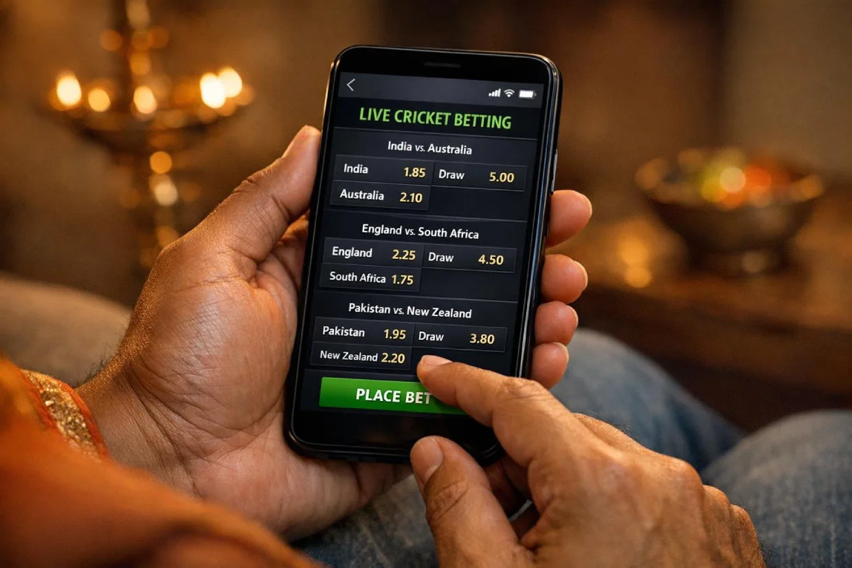 Mahadev Book ID live betting interface on mobile phone