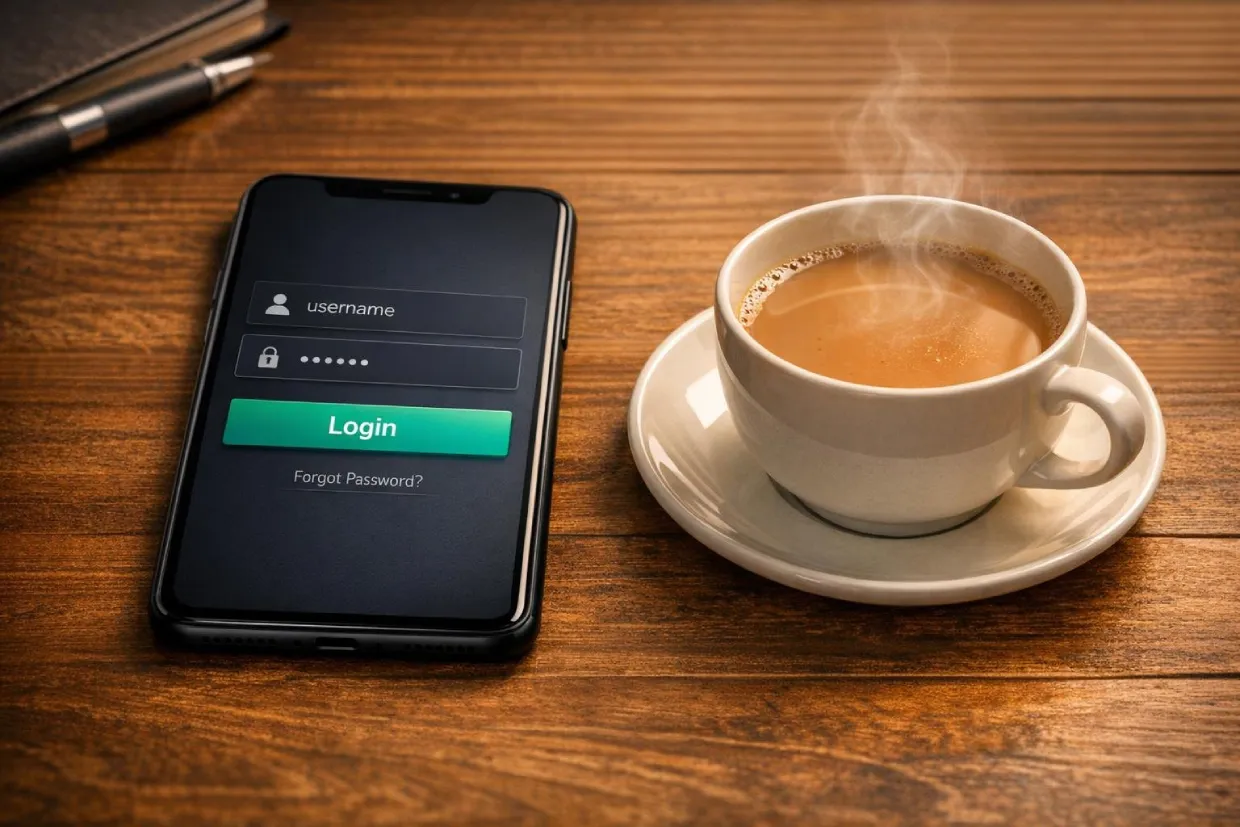 Mahadev Book login screen on mobile device